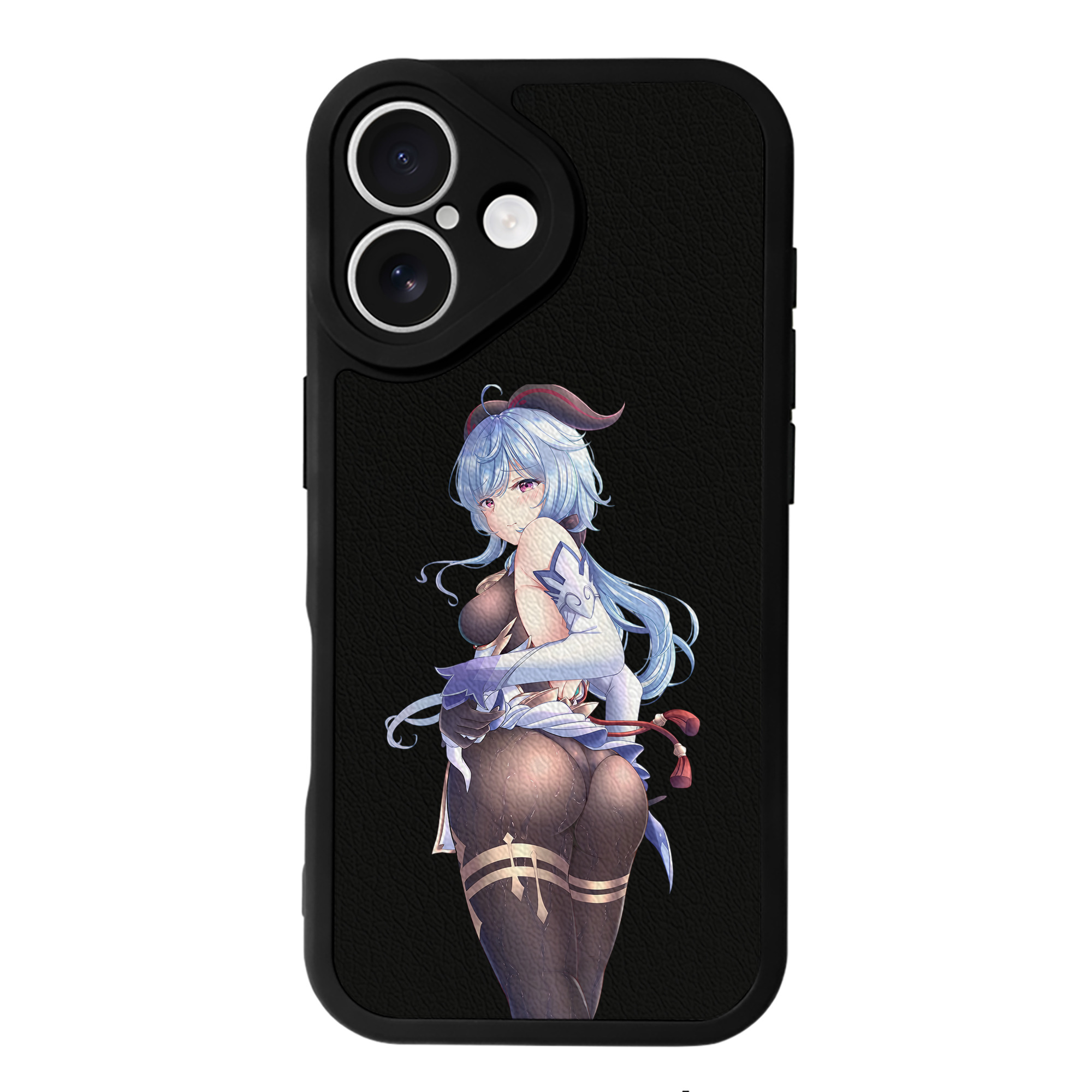 げんし神 甘雨 かんう genshin Ganyu 【iPhone 16シリーズ対応】シリコンスマホケース（レザー調） 材質：シリコン